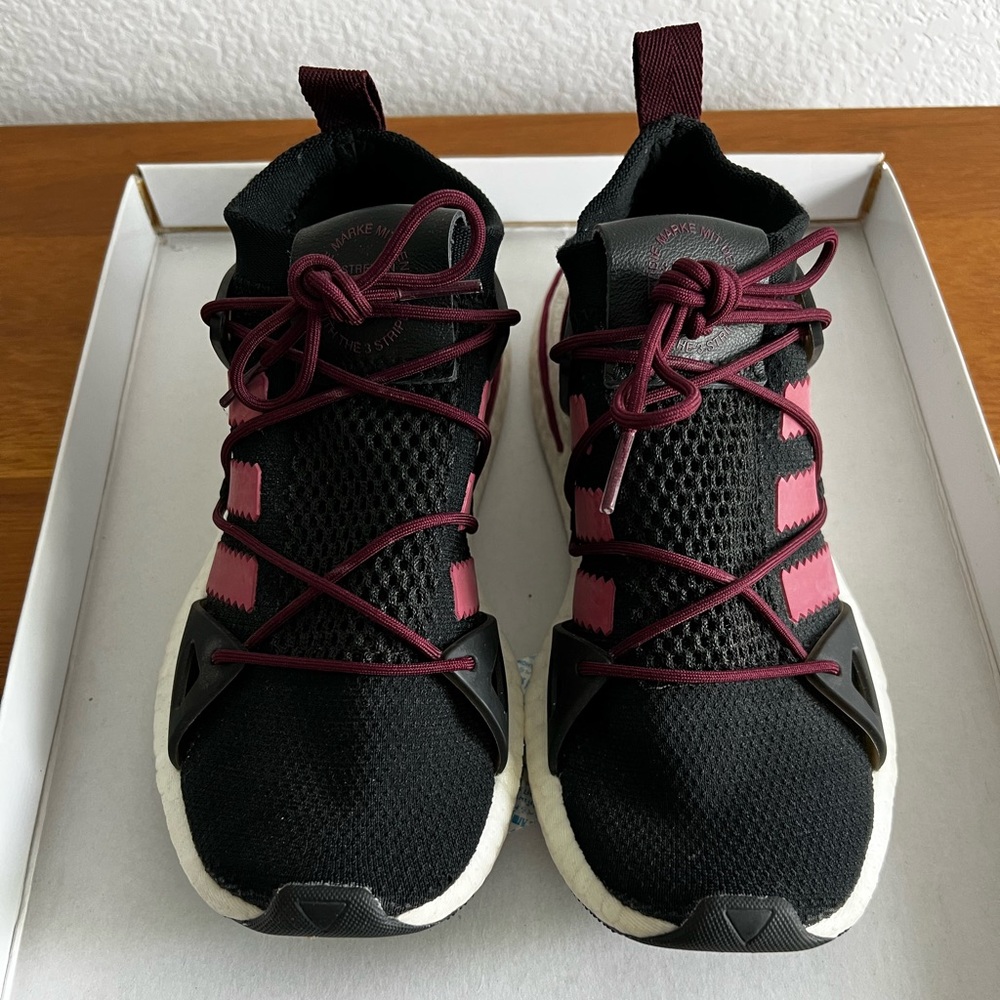 Adidas women’s Black and Burgundy Athletic Sneakers